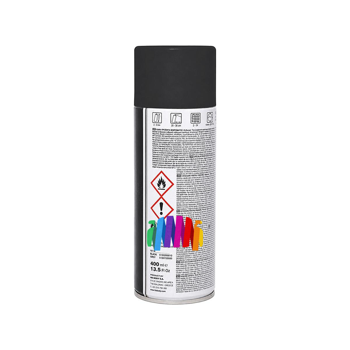 Текстурная краска для бамперов автомобиля Body Texture Bumper Paint черный аэрозоль 400 мл. 2