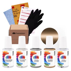 Ремкомплект для Oldsmobile (Олдсмобиль) «Gold F.M.», код цвета 60, WA370E (коричнево-желтый), базовая автоэмаль, набор для ремонта сколов и царапин