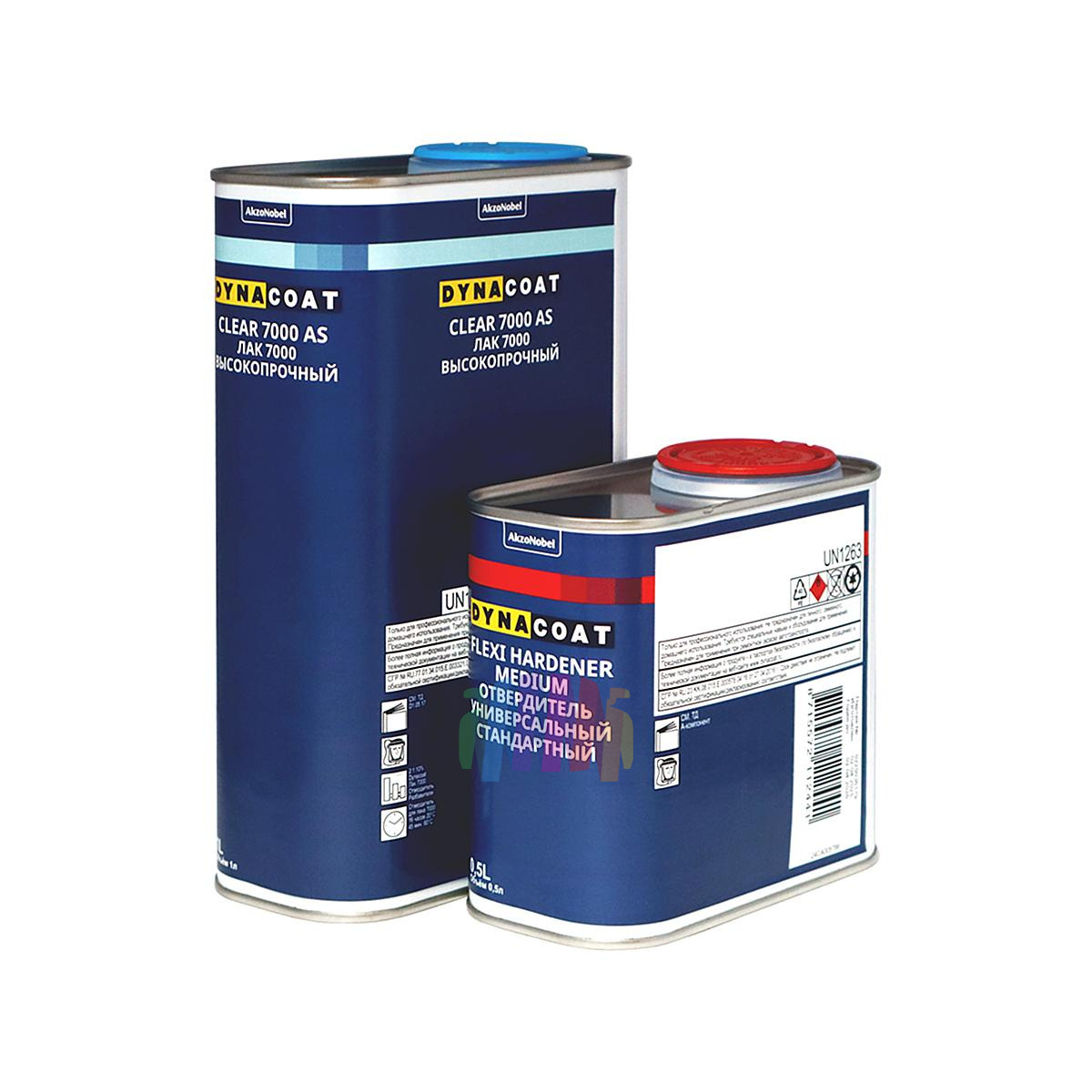 Лак высокопрочный автомобильный акриловый Dynacoat Clear 7000 AS 1 л. с отвердителем 0,5 л. 1