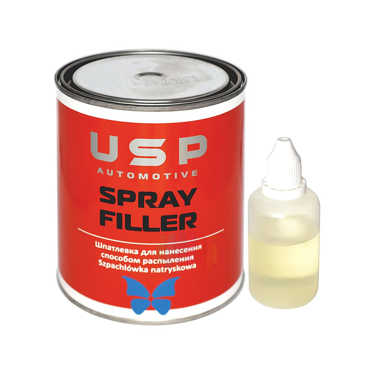 USP Automotive Spray Filler Жидкая распыляемая автомобильная шпатлевка 1,2 кг.