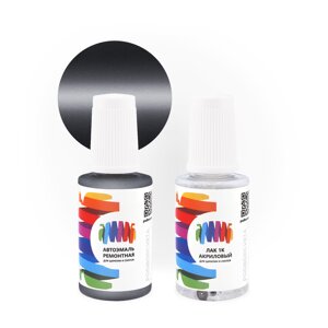 Подкраска для Acura (Акура) «Lakeshore Silver», код цвета NH-686M (серый), базовая автоэмаль с кисточкой от сколов и царапин, штрих-корректор 20 мл.