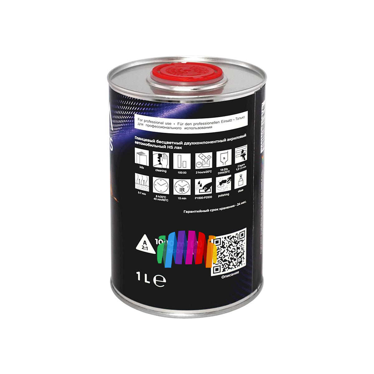 Прозрачный глянцевый акриловый автомобильный лак NOVA Flexicoats 2+1 HS 1 л. с отвердителем 0,5 л. 4