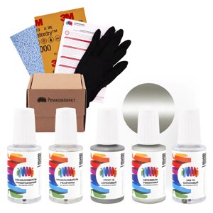 Ремкомплект для Acura (Акура) «Granite Silver», код цвета YR-509P (серый), базовая автоэмаль, набор для ремонта сколов и царапин