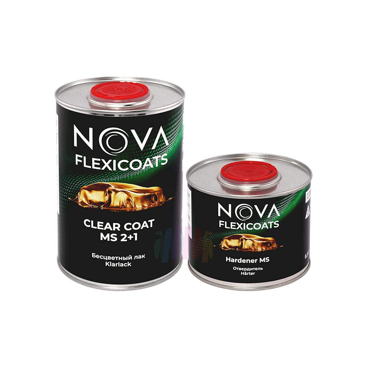 NOVA Flexicoats 2+1 MS Глянцевый бесцветный акриловый автомобильный лак 1 л. с отвердителем 0,5 л.