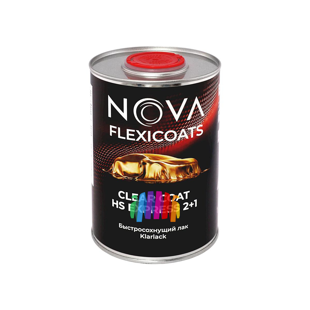 Быстросохнущий автомобильный акриловый лак NOVA Flexicoats 2+1 HS Express 1 + 0,5 л. 3