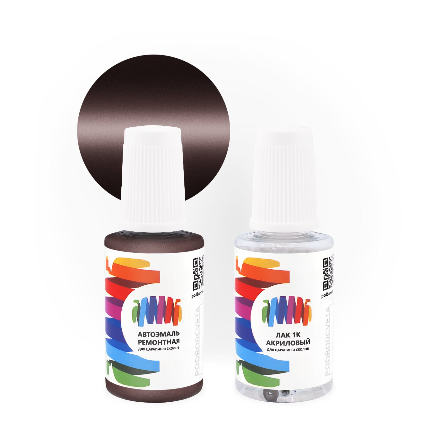 Подкраска для Chevrolet (Шевроле) «Med. Rosewood», код цвета 82 (серо-красный), базовая автоэмаль с кисточкой от сколов и царапин, штрих-корректор 20 мл.