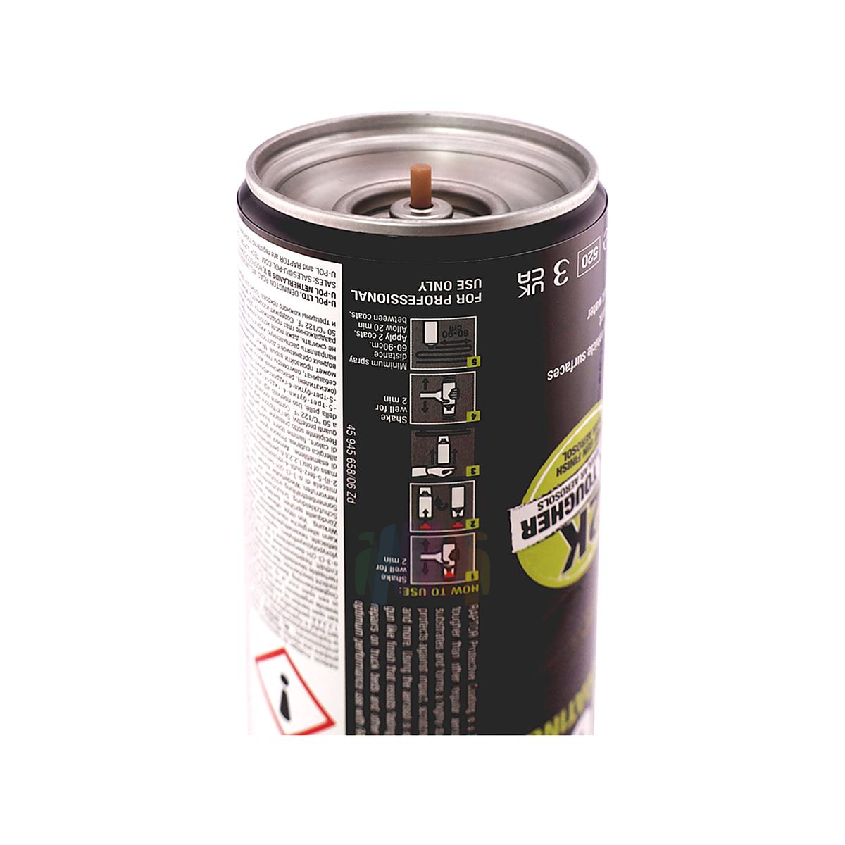 Защитное покрытие U-POL RLB/AL Raptor Black Protective Coating 2K черное аэрозоль 400 мл.