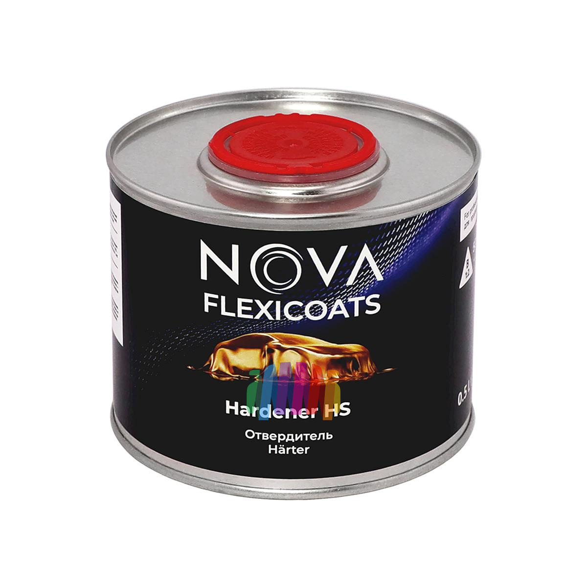 Прозрачный глянцевый акриловый автомобильный лак NOVA Flexicoats 2+1 HS 1 л. с отвердителем 0,5 л. 5