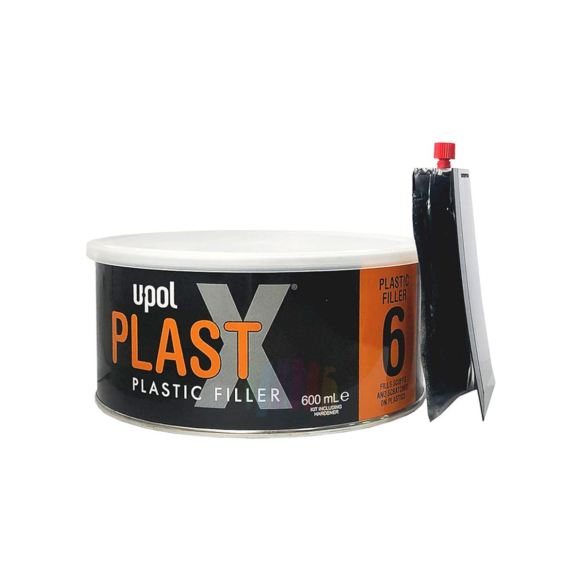 Шпатлевка для пластика эластичная U-POL PLAS/6 Plast X 6 Plastic Filler 600 мл. 3