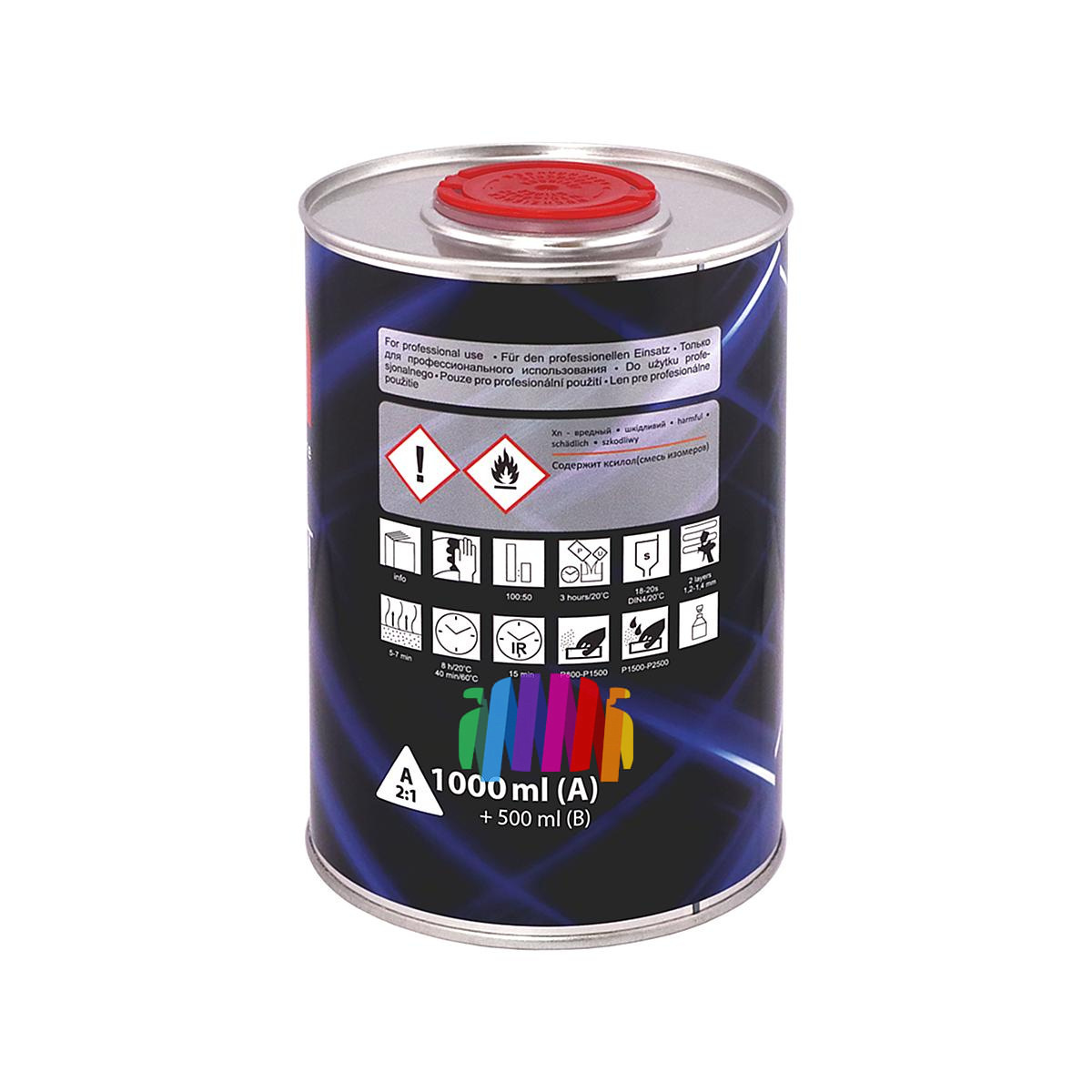 Лак акриловый прозрачный ILPA HS 2+1 Clear Coat 1 л. с отвердителем 0,5 л. 4