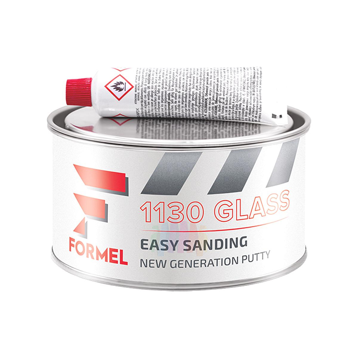 FORMEL 1130 Glass (FM-1131) Шпатлевка автомобильная со стекловолокном 900 г.