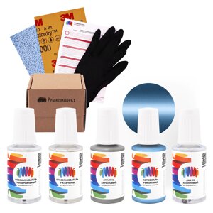 Ремкомплект для Man-Buessing (МАН) «Tauben Blau», код цвета FS43MM284, MM284 (синий), базовая автоэмаль, набор для ремонта сколов и царапин