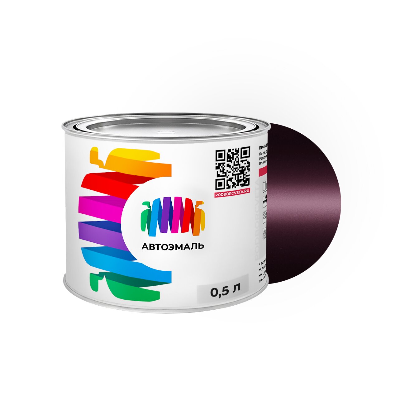 Автоэмаль Hyundai (Хендэ) «Cranberry», код цвета GJ (красный), базовая краска 0,5 л.