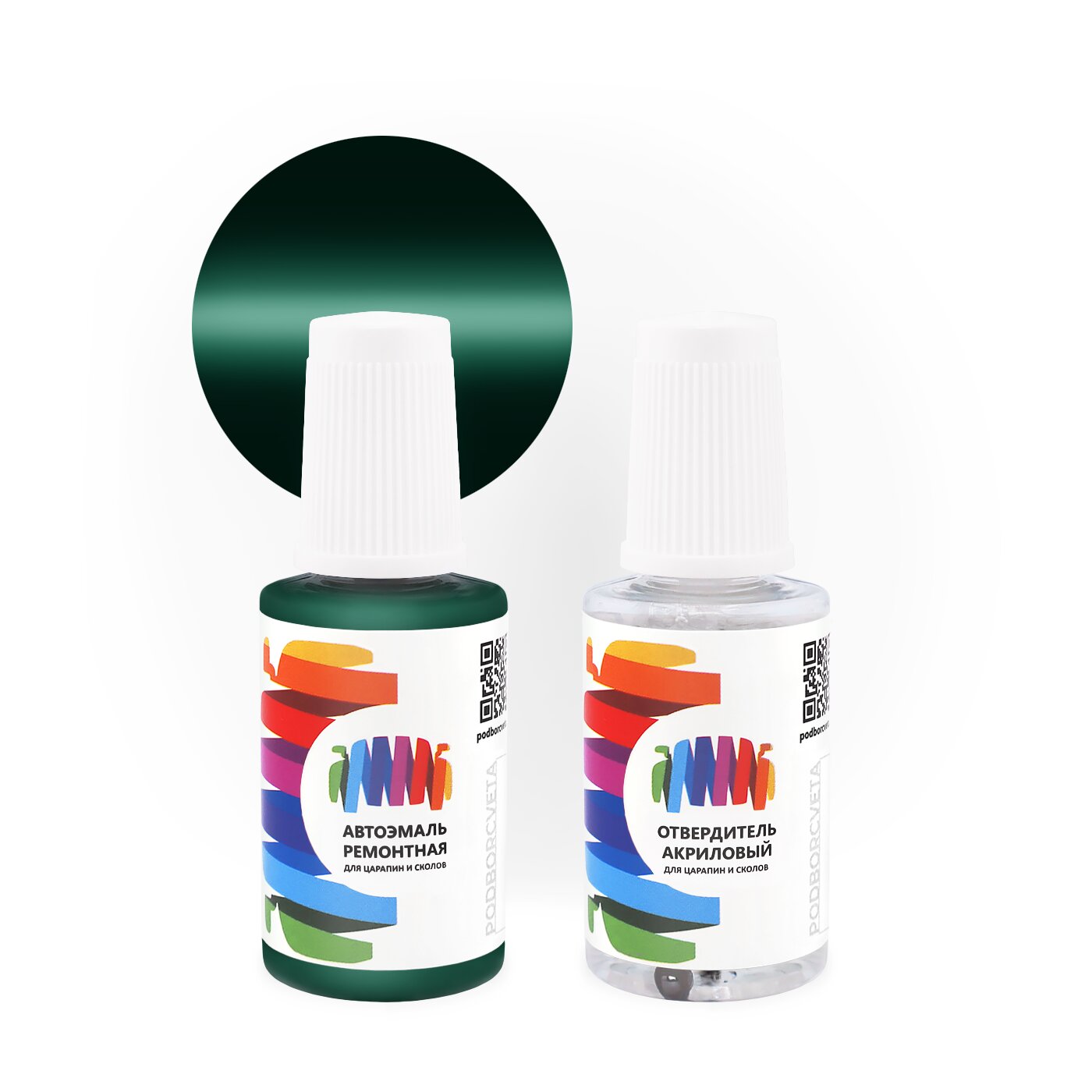 Подкраска для Scania (Скания) «Green», код цвета 1727658 (зеленый), акриловая автоэмаль с кисточкой от сколов и царапин, штрих-корректор 20 мл.