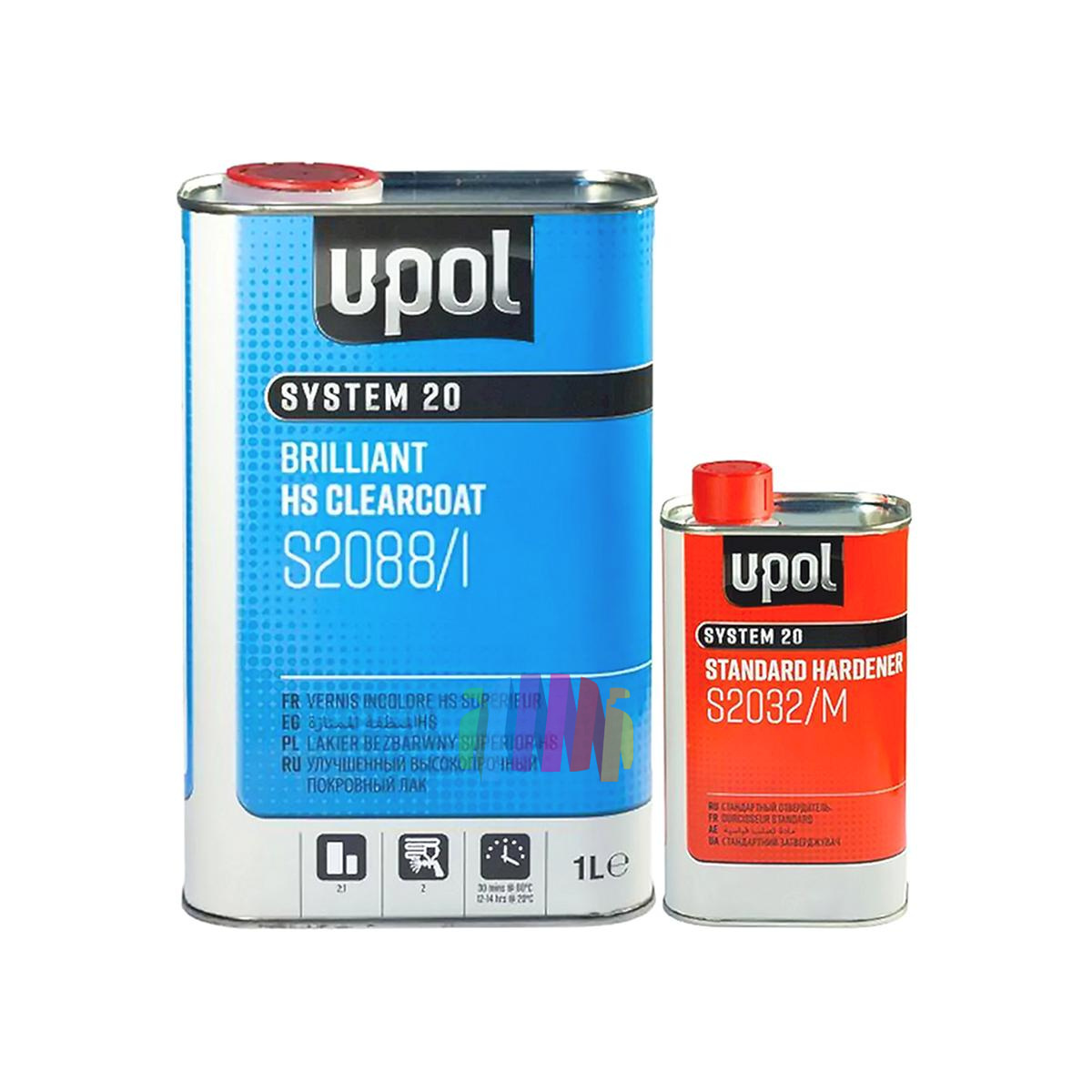 Автомобильный акриловый лак U-POL S2088/1 2К HS 4:1 Universal Clearcoat 3