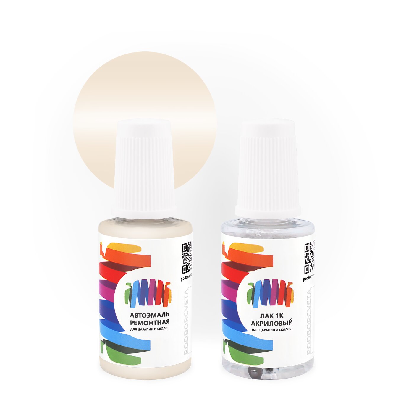 Подкраска для Lincoln (Линкольн) «Ivory», код цвета AUGAXXG, FA6778M, M6778G (бежевый), базовая автоэмаль с кисточкой от сколов и царапин, штрих-корректор 20 мл.