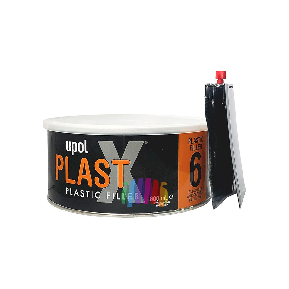 Шпатлевка для пластика эластичная U-POL PLAS/6 Plast X 6 Plastic Filler 600 мл. 3