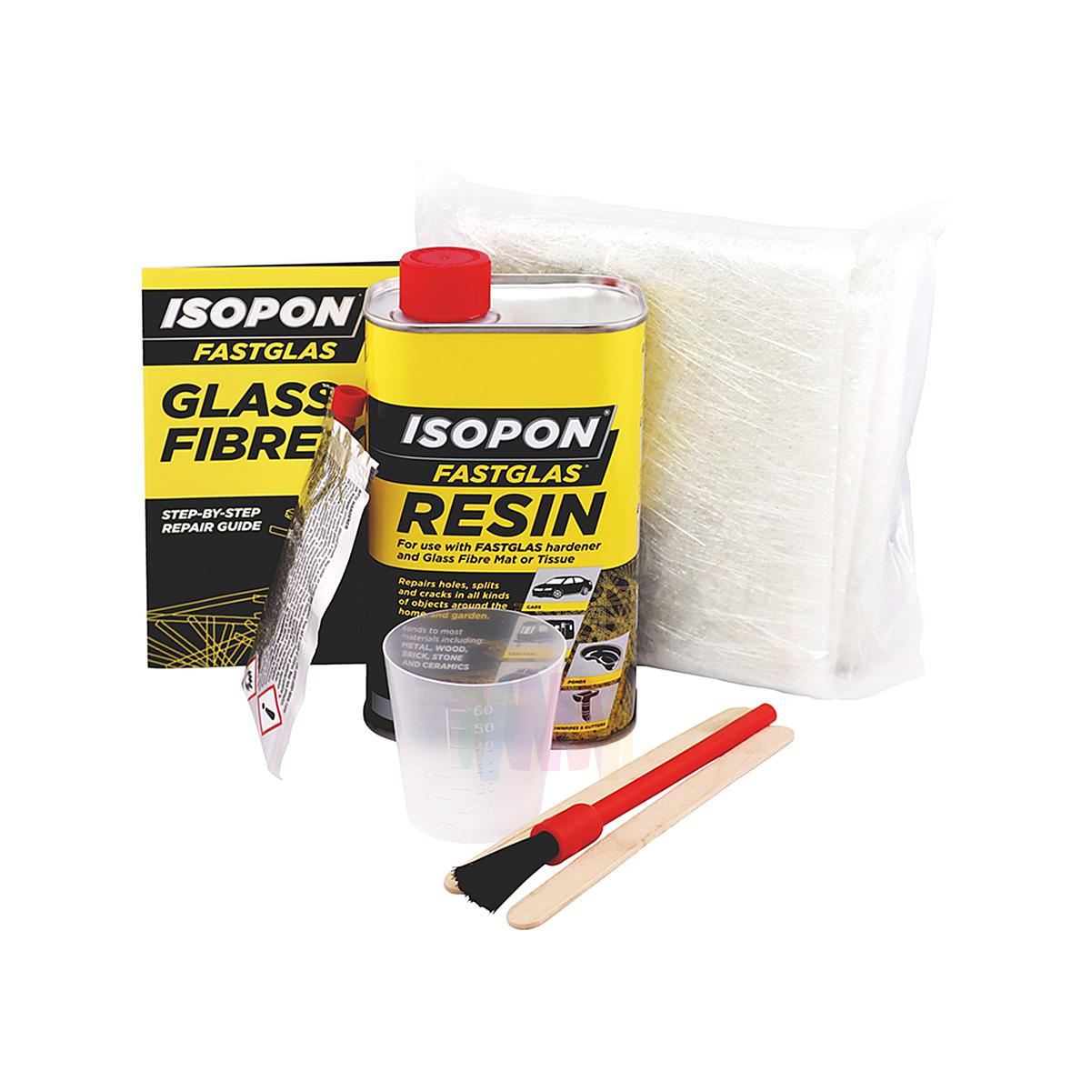 U-POL Комплект для ремонта стеклопластика ISOPON FASTGLASS большой 0,5 м2. 2