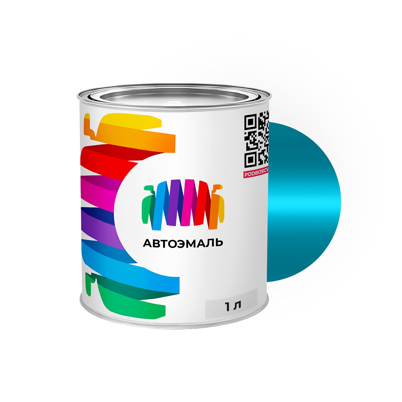 Автоэмаль Mazda (Мазда) «Aege Blue», код цвета GW (сине-бирюзовый), базовая краска 1 л.