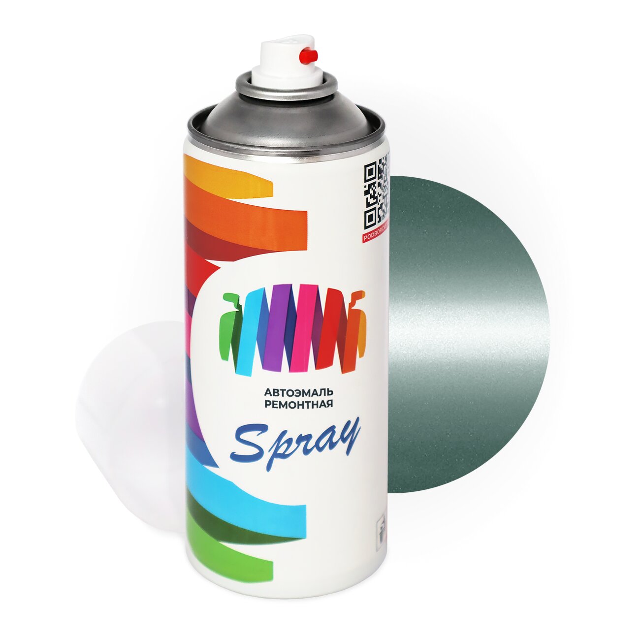 Аэрозольная краска для Toyota (Тойота) «Light Green», код цвета 6J4 (зелено-серый), базовая автоэмаль, баллончик 520 мл.