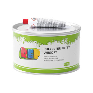 REF R02109 Polyester Putty Unisoft Шпатлевка универсальная автомобильная 0,9 кг.
