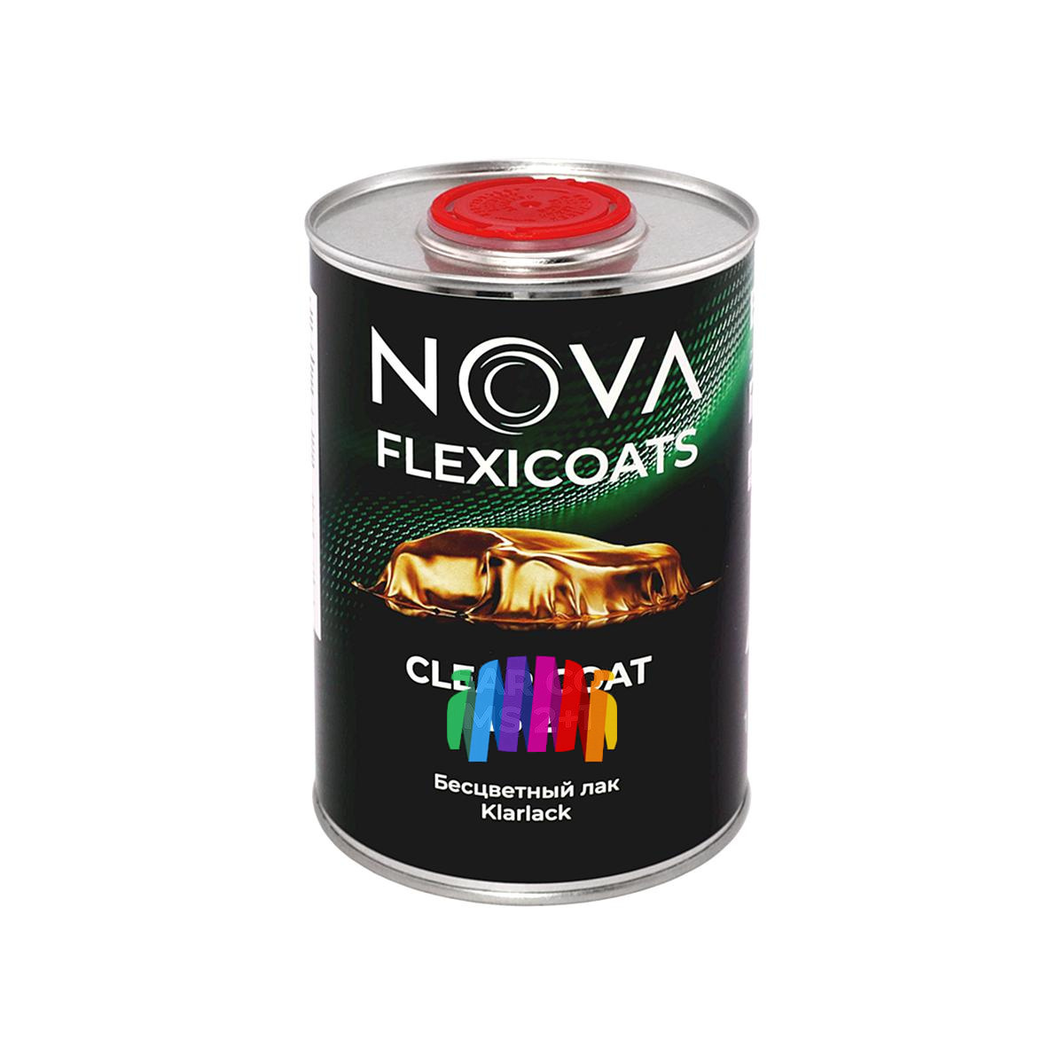 Глянцевый бесцветный акриловый автомобильный лак NOVA Flexicoats 2+1 MS 1 л. с отвердителем 0,5 л. 3