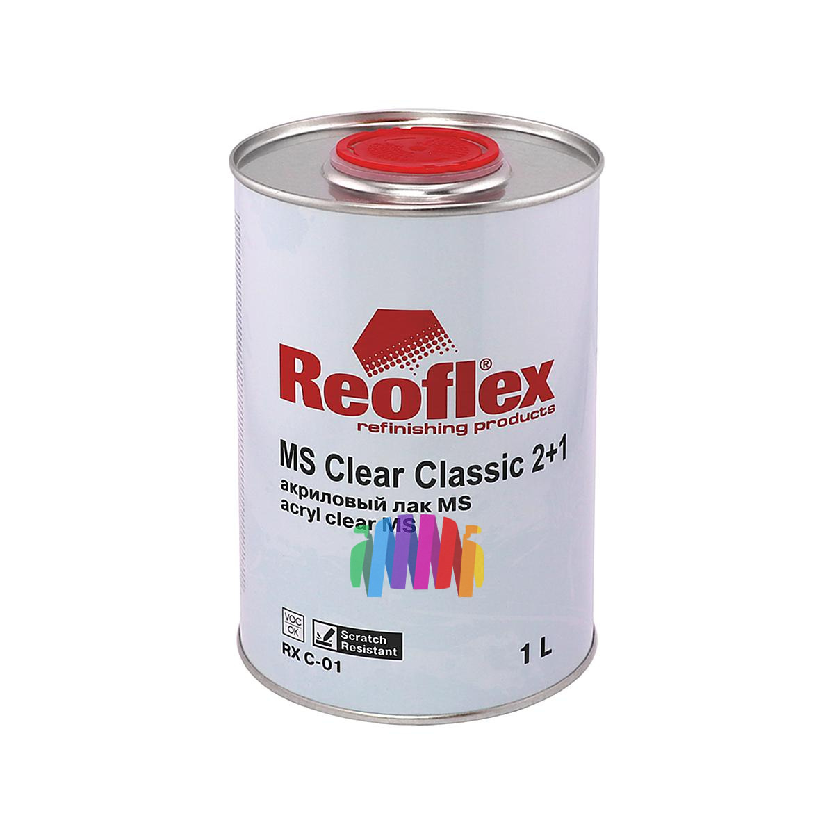 Лак акриловый Reoflex MS 2+1 Clear Classic 1 л. с отвердителем 0,5 л. 3