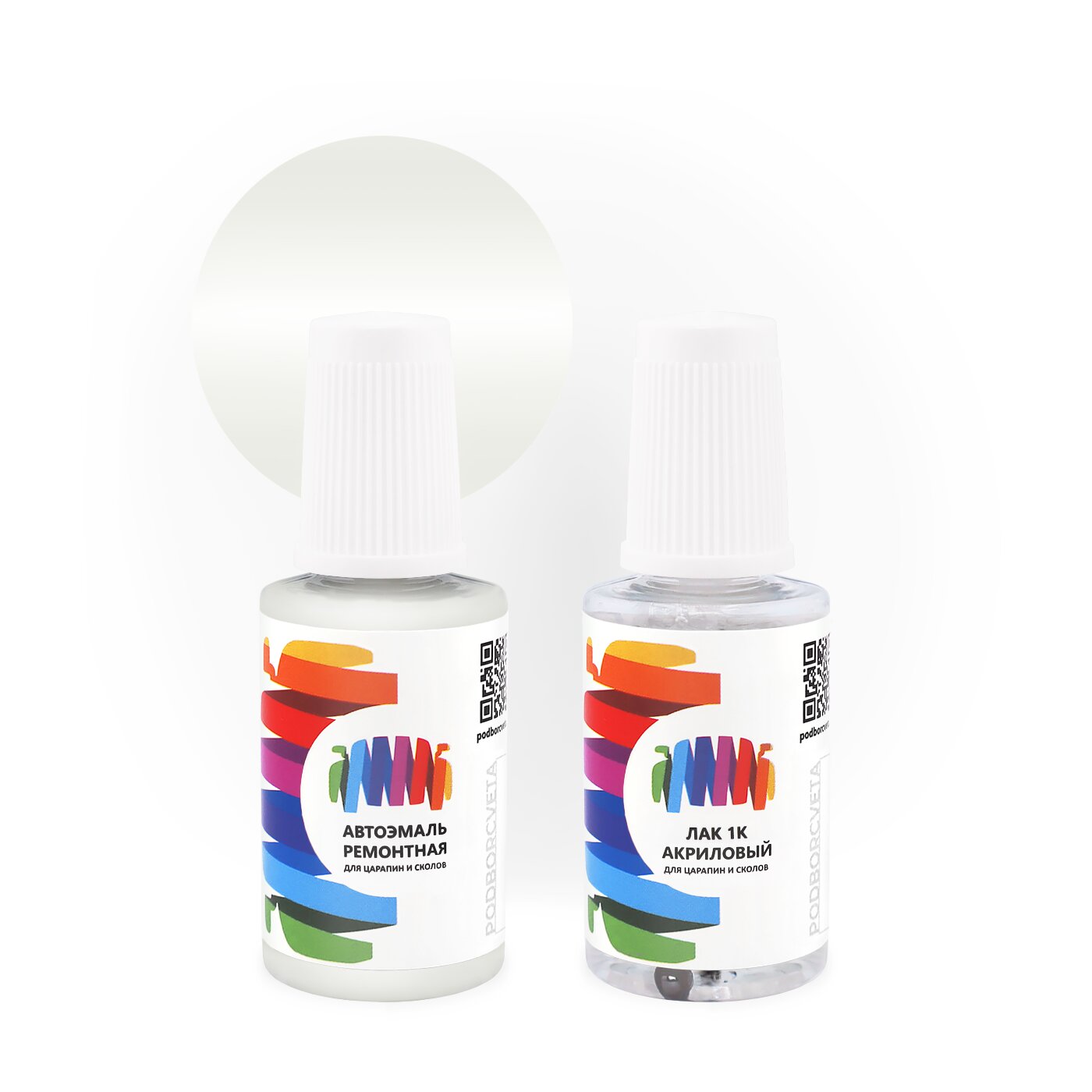 Подкраска для Renault (Рено) «Blanco Chapelco», код цвета P-326 (белый), базовая автоэмаль с кисточкой от сколов и царапин, штрих-корректор 20 мл.