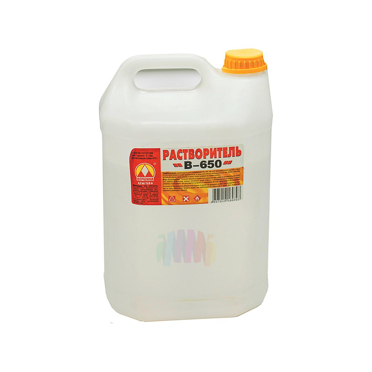 ВЕРШИНА 650 Растворитель для разбавления эмалей в канистре 5 л.
