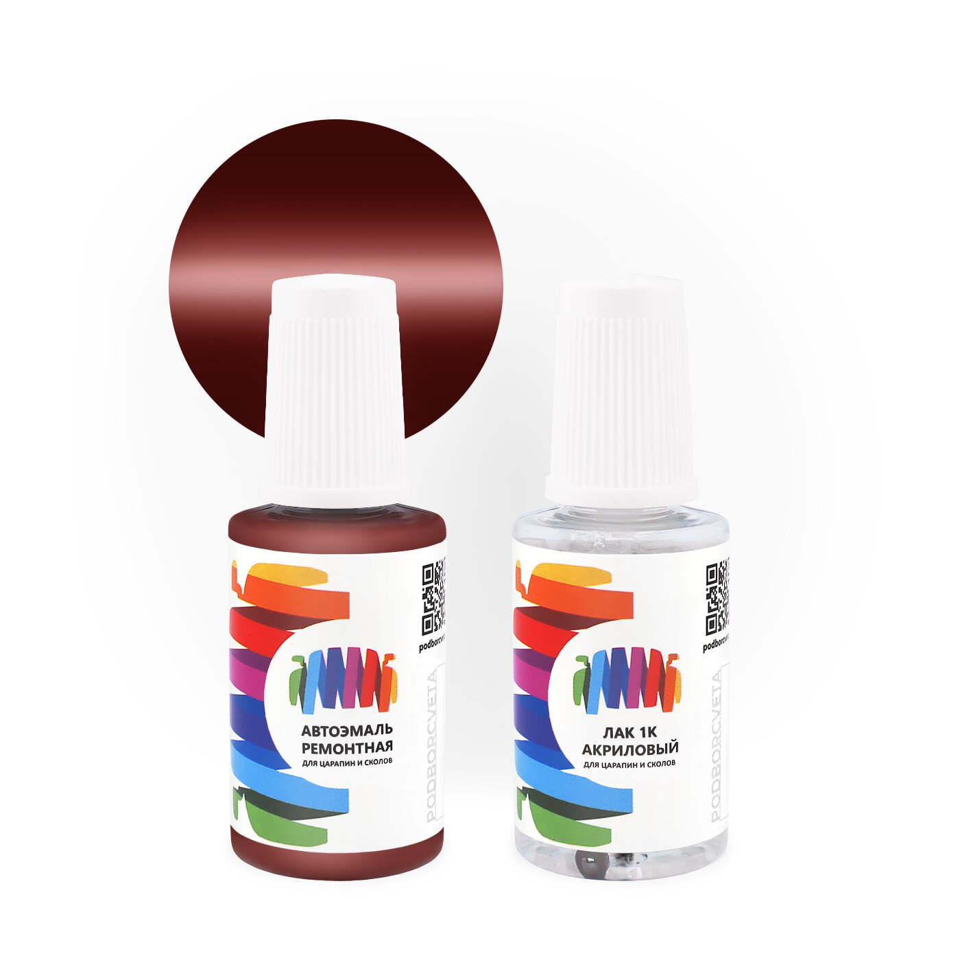 Подкраска для GMC (Дженерал моторс) «Spice Red», код цвета GMA771SI, WA771S (красный), базовая автоэмаль с кисточкой от сколов и царапин, штрих-корректор 20 мл.