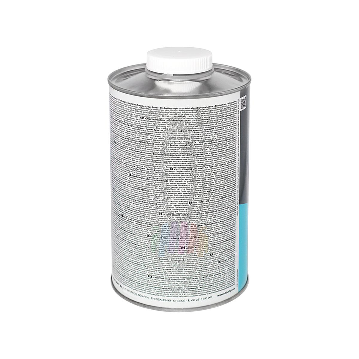 Разбавитель акриловый медленный HB Body 741 Acryl Slow Thinner 1 л. 3