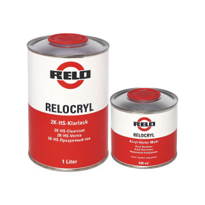 RELO Relocryl 2K HS Klarlack Автомобильный акриловый прозрачный лак 1 л. с отвердителем 0,5 л.