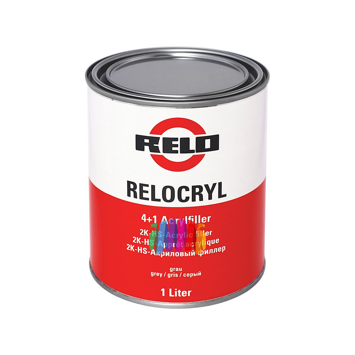 Грунт акриловый автомобильный RELO Relocryl 4+1 Acrylfiller grau (серый) 1 + 0,25 л. 3