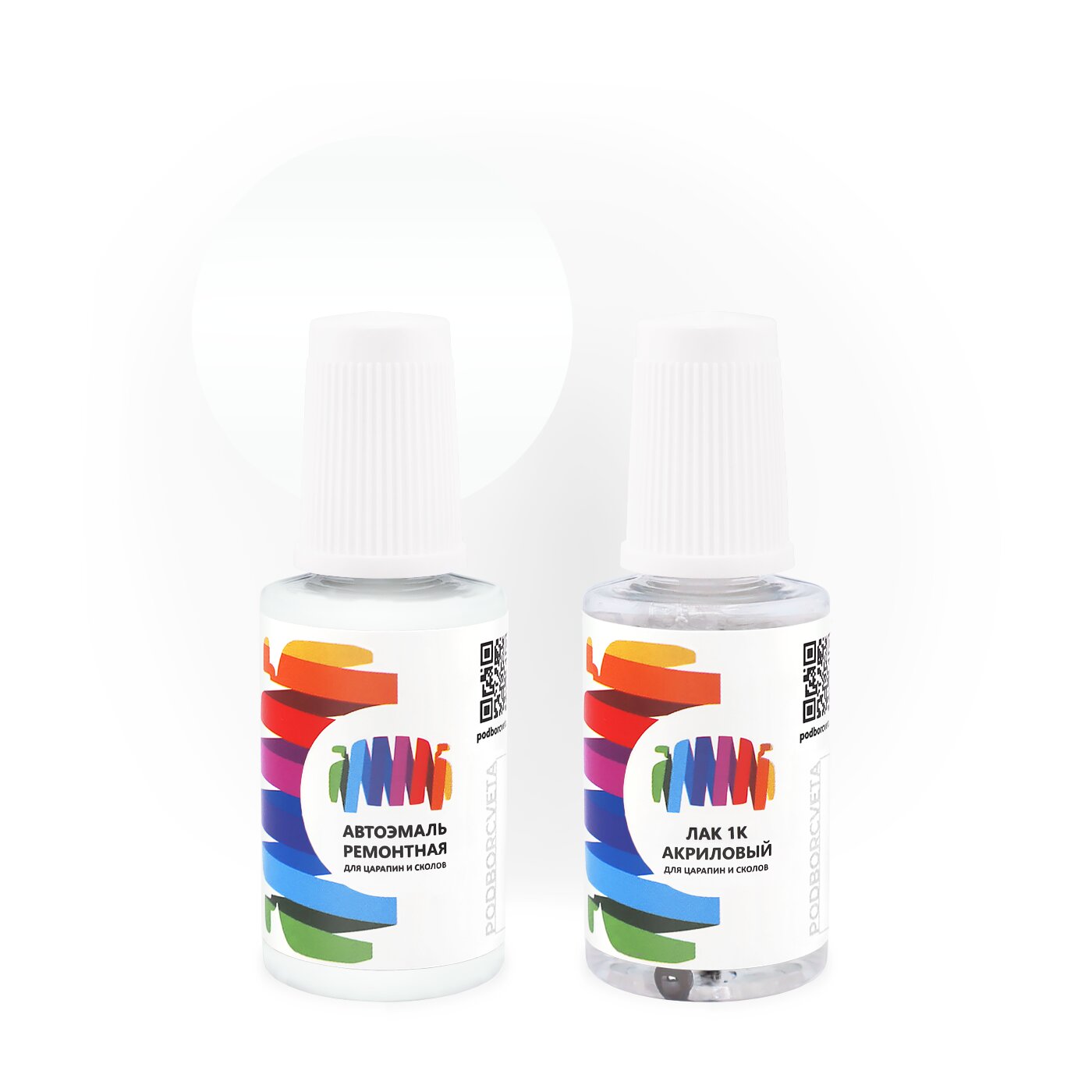 Подкраска для Chevrolet (Шевроле) «White», код цвета 11, 40 (белый), базовая автоэмаль с кисточкой от сколов и царапин, штрих-корректор 20 мл.