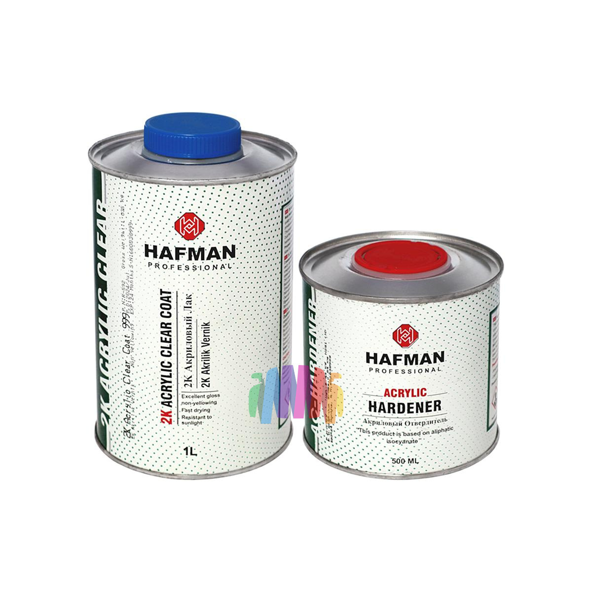 Акриловый прозрачный автомобильный лак Hafman 999 2K Acrylic Clear Coat 1 л. с отвердителем H292 0,5