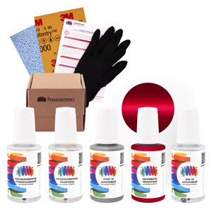 Ремкомплект для Opel (Опель) «Rubinrot», код цвета 09U, 321D (фиолетово-красный), базовая автоэмаль, набор для ремонта сколов и царапин