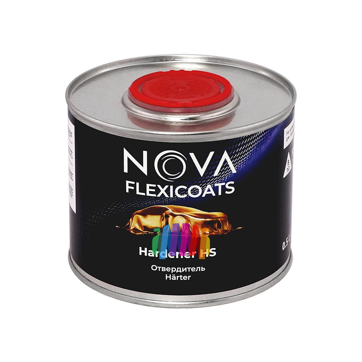Прозрачный глянцевый акриловый автомобильный лак NOVA Flexicoats 2+1 HS 1 л. с отвердителем 0,5 л. 5