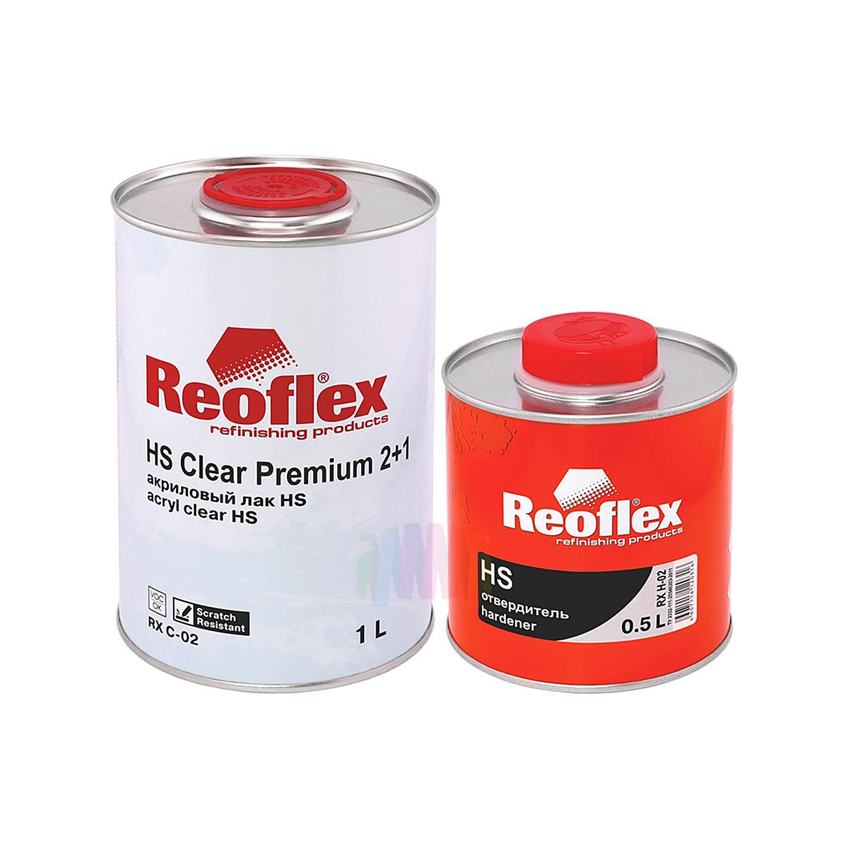 REOFLEX RX C-02 HS 2+1 Clear Premium Лак автомобильный акриловый 1 л. с отвердителем 0,5 л.