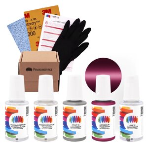 Ремкомплект для Kia (Киа) «Iris», код цвета E4 (фиолетовый), базовая автоэмаль, набор для ремонта сколов и царапин