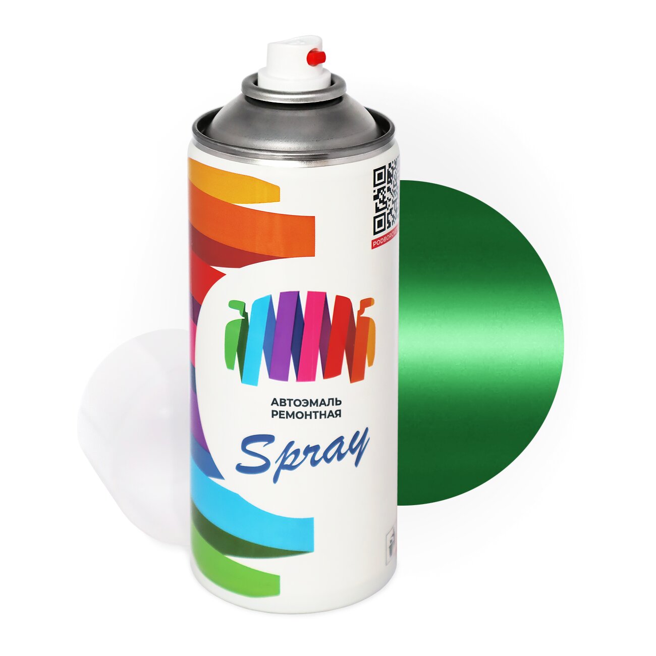 Аэрозольная краска для Toyota (Тойота) «Green», код цвета 6S2 (зеленый), базовая автоэмаль, баллончик 520 мл.