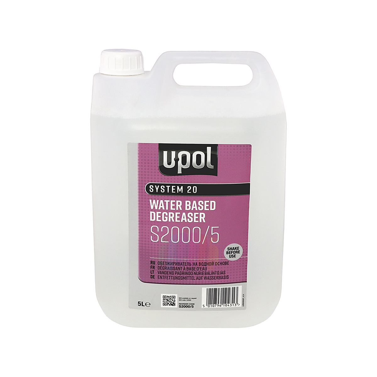 U-POL S2000/5 Water Based Degreaser Обезжириватель-антисиликон и антистатик на водной основе 5 л.