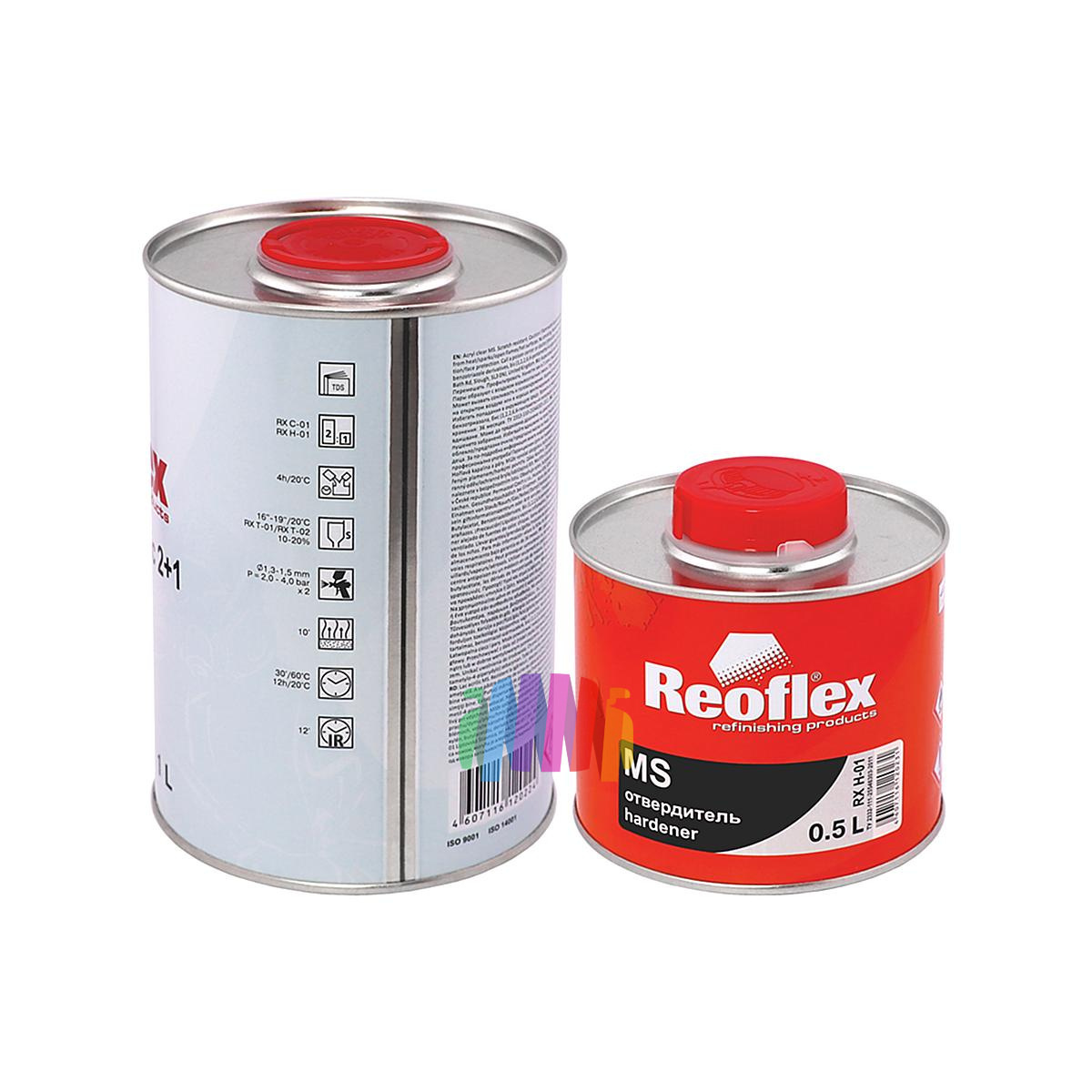 Лак акриловый Reoflex MS 2+1 Clear Classic 1 л. с отвердителем 0,5 л. 2