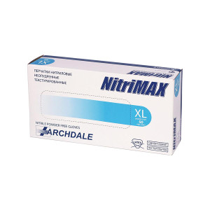 ARCHDALE NitriMax Перчатки универсальные нитриловые (голубой), упаковка 50 пар
