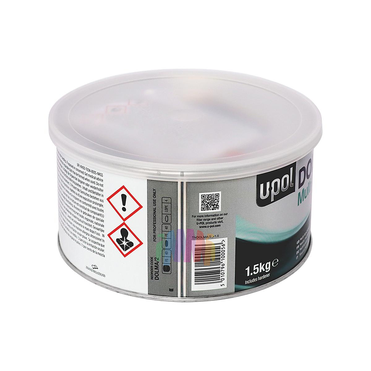 Шпатлевка быстросохнущая легкошлифуемая автомобильная U-POL DOLMA/2 Dolphin Multi Advance 1,5 кг. 2