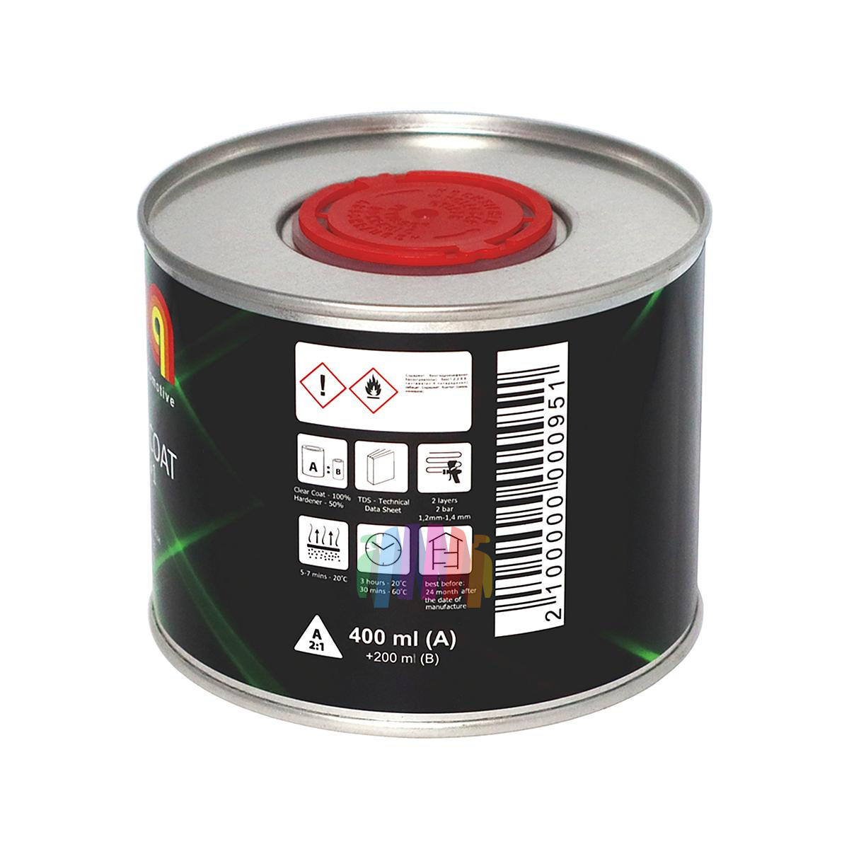 Лак акриловый Ilpa MS 2+1 Clear Coat бесцветный 0,4 л. с отвердителем 0,2 л 4