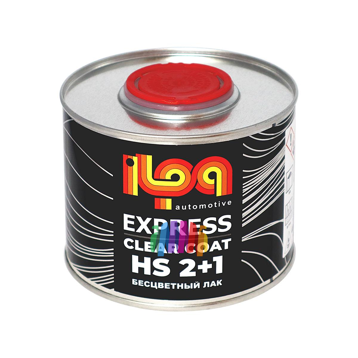 Лак акриловый ILPA Express HS 0,4 л. с отвердителем 0,2 л. 2