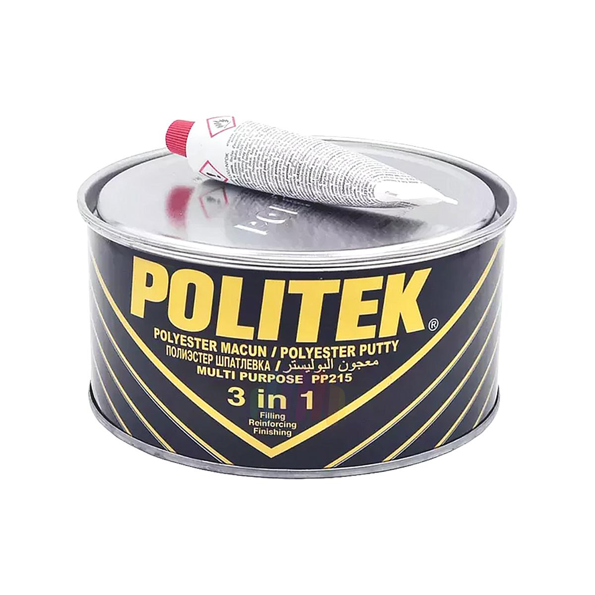 POLITEK 3 in 1 PP-215 Multi Purpose Шпатлевка 3 в 1 автомобильная усиленная финишная 1,6 кг.