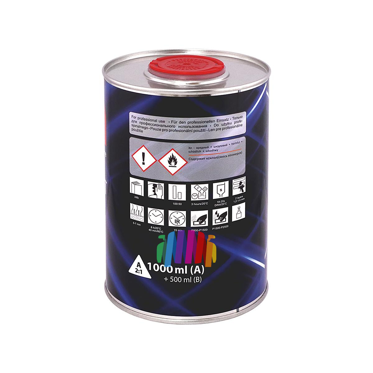 Лак акриловый прозрачный ILPA HS 2+1 Clear Coat 1 л. с отвердителем 0,5 л. 4