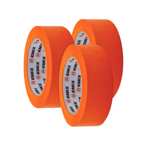 REMIX Малярная маскировочная лента (оранжевый) 40 м. термостойкость 90 C. комплект 3 шт.