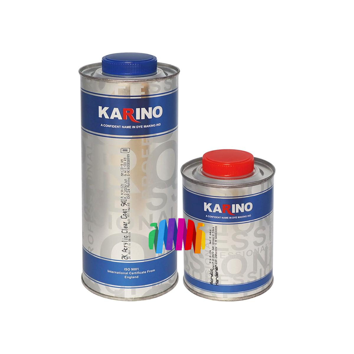 KARINO 2K Акриловый прозрачный лак 941 1 л. + отвердитель H241 0,5 л.
